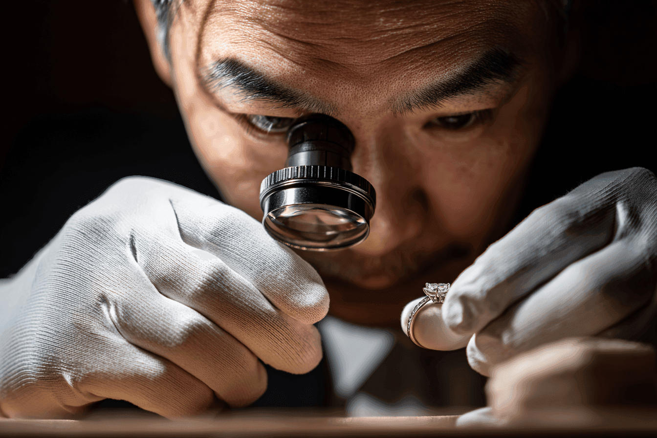 鑑定士による査定作業